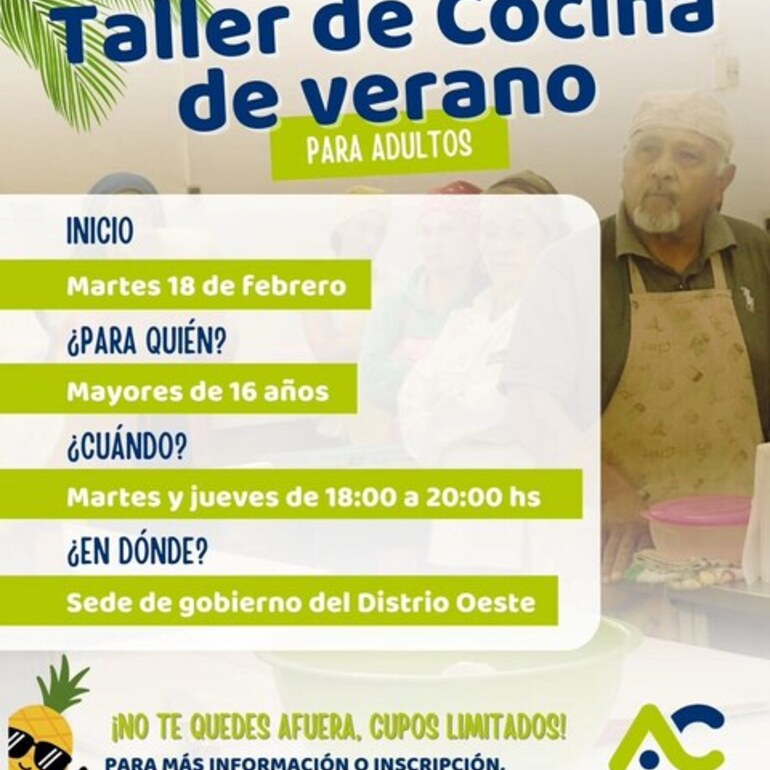 Imagen de Alvear lanza el Taller de Cocina de Verano en el CESBI