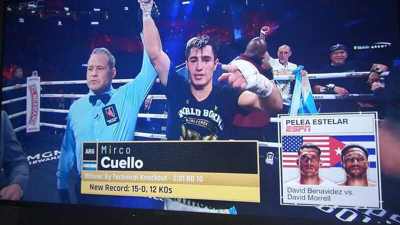 Imagen de Mirco Cuello noqueó a Christian Olivo y va por el título mundial Pluma WBA