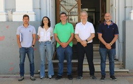 El responsable técnico de la Subsecretaría de Agua y Saneamiento de Santa Fe, Gastón Domínguez, visitó la ciudad.