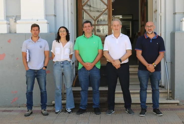 El responsable técnico de la Subsecretaría de Agua y Saneamiento de Santa Fe, Gastón Domínguez, visitó la ciudad.