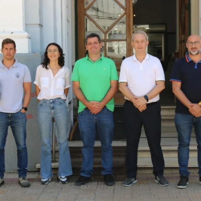 El responsable técnico de la Subsecretaría de Agua y Saneamiento de Santa Fe, Gastón Domínguez, visitó la ciudad.