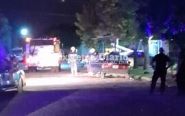 Imagen de Incendio de un automóvil durante la madrugada
