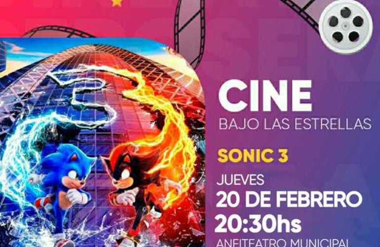 Imagen de Cine Bajo las Estrellas en Arroyo Seco: Proyección de Sonic 3 en el Anfiteatro