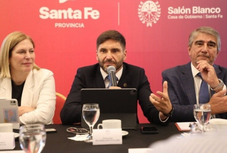 El gobernador hizo anuncios en la Junta Provincial de Seguridad de este miércoles en la ciudad de Santa Fe. (GSF)