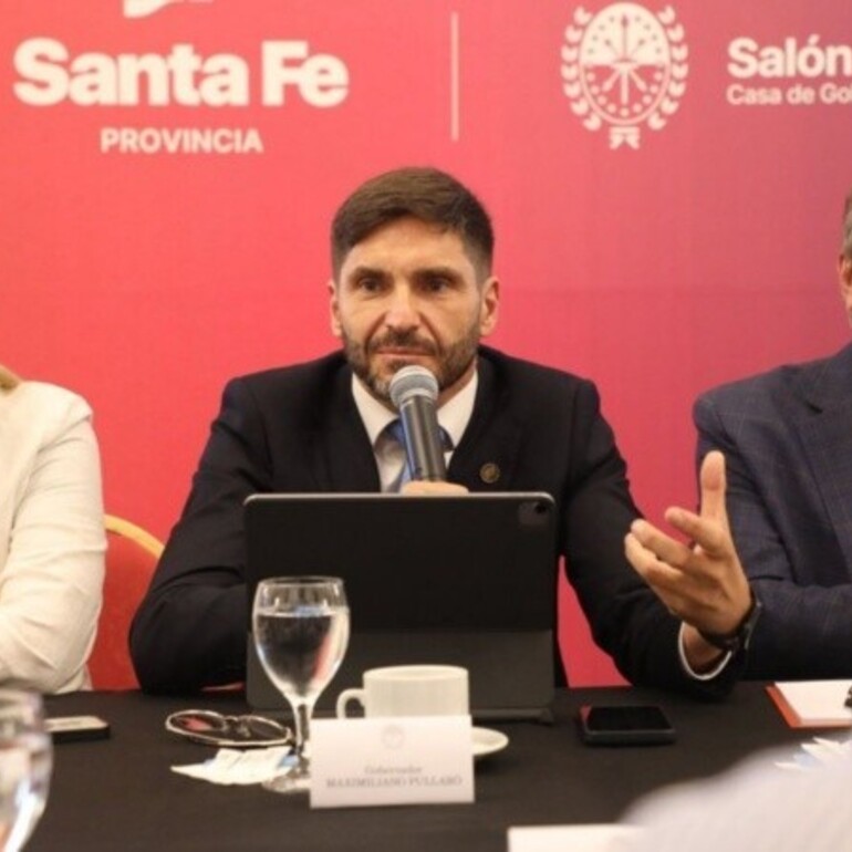 El gobernador hizo anuncios en la Junta Provincial de Seguridad de este miércoles en la ciudad de Santa Fe. (GSF)