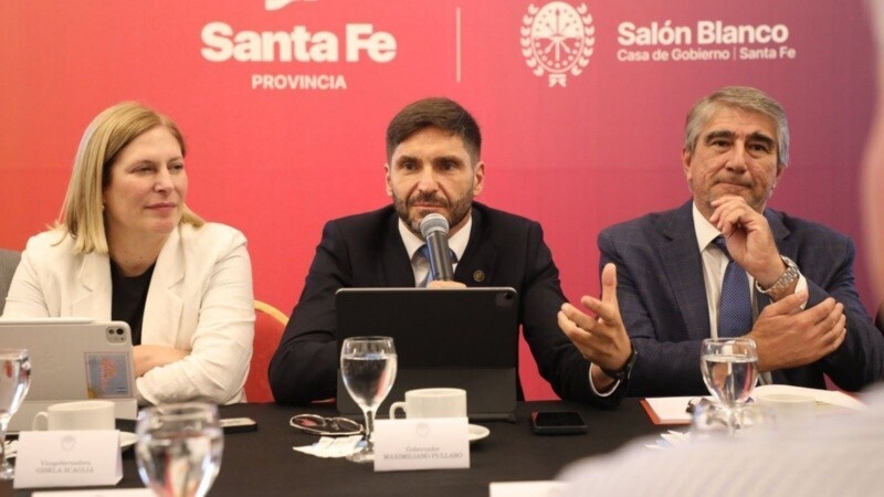 El gobernador hizo anuncios en la Junta Provincial de Seguridad de este miércoles en la ciudad de Santa Fe. (GSF)