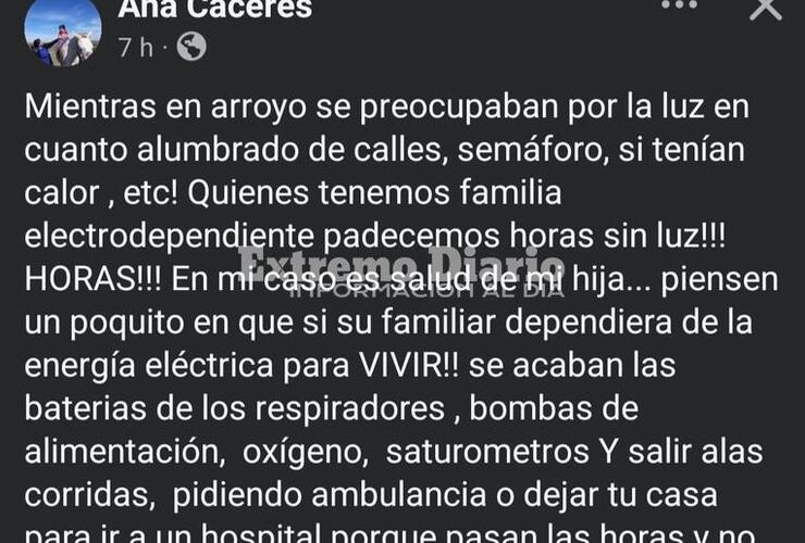 Imagen de Madres electrodependientes alzan su voz por los cortes de luz: "Con la vida y salud no se jode"