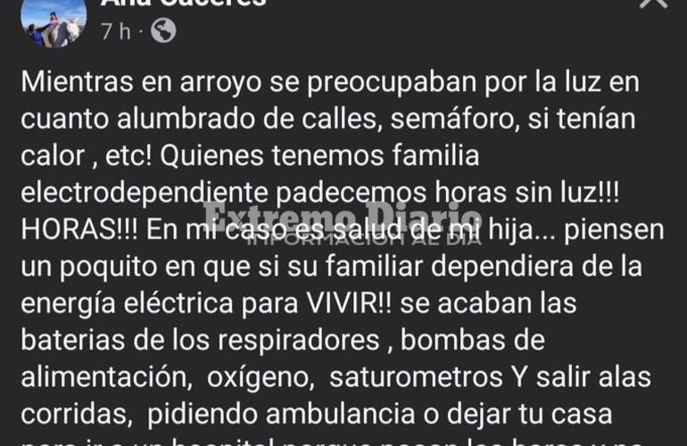 Imagen de Madres electrodependientes alzan su voz por los cortes de luz: "Con la vida y salud no se jode"