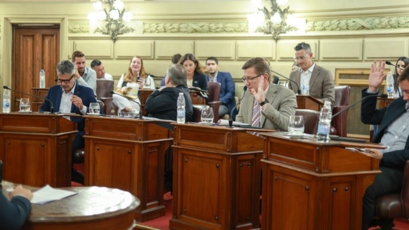 El Senado provincial en la sesi&oacute;n de este jueves.