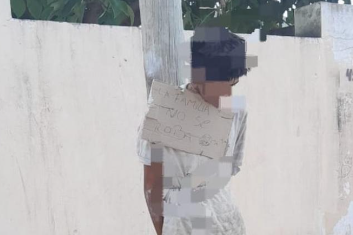 Quiso robarle a un familiar y lo ataron a un poste en C&oacute;rdoba