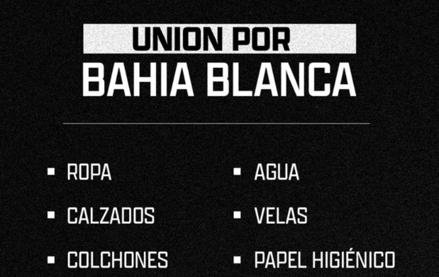 Imagen de Unión se suma a los Bomberos Voluntarios para ayudar a Bahía Blanca.