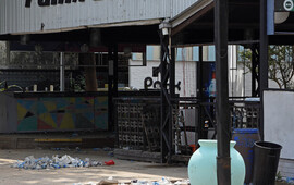 Punta Stage tras la trágica rave. El complejo funcionaba en el acceso autopista.