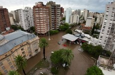 Temporal e inundación en Bahía Blanca.