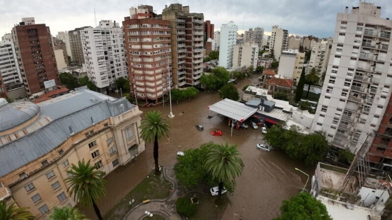 Temporal e inundaci&oacute;n en Bah&iacute;a Blanca.