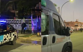 El lavadero donde fue la feroza balacera y el operativo en la avenida. (Imagen El Tres)