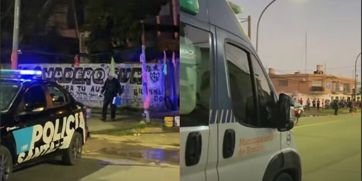 El lavadero donde fue la feroza balacera y el operativo en la avenida. (Imagen El Tres)