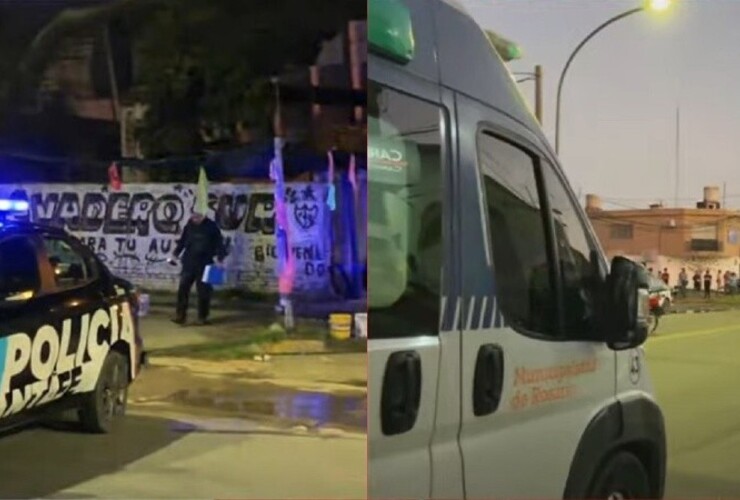 El lavadero donde fue la feroza balacera y el operativo en la avenida. (Imagen El Tres)