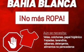 Imagen de Colecta solidaria por Bahía Blanca: Bomberos de Arroyo Seco piden no donar más ropa