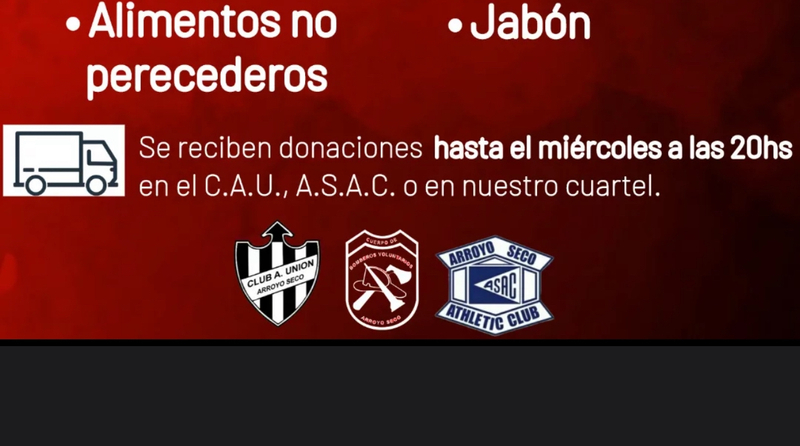 Imagen de C.A.U. y A.S.A.C. se unen a Bomberos Voluntarios en la Campa&ntilde;a Solidaria para Bah&iacute;a Blanca.