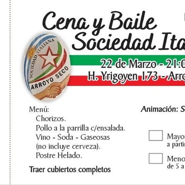 Imagen de Cena y baile de la Sociedad Italiana