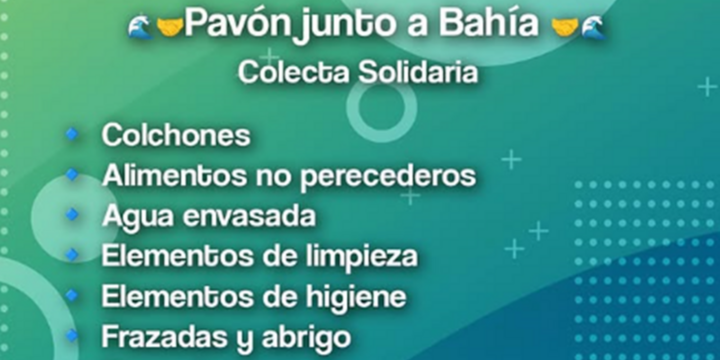 Imagen de Pavón se une en una colecta solidaria para ayudar a Bahía Blanca