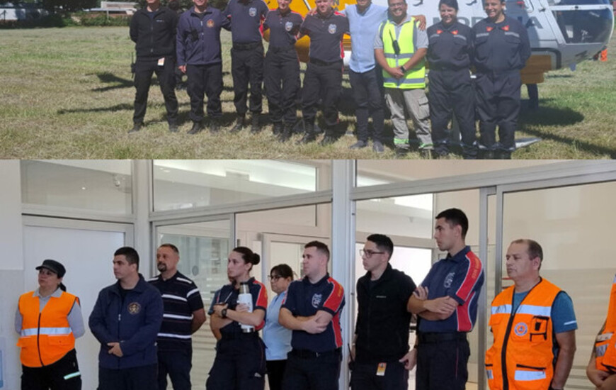 La capacitaci&oacute;n cont&oacute; con tres bomberos de Arroyo Seco.