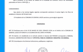 Imagen de El 19/03, Feriado Local en honor al santo patrono San Jos&eacute;.