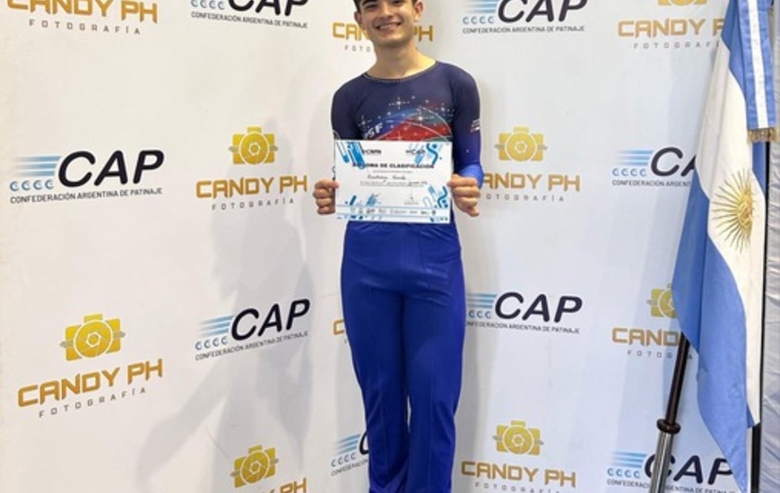Imagen de Vicente Bachieca fue 1&ordm; puesto en Junior Internacional en el Nacional de Pat&iacute;n de Buenos Aires