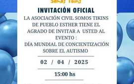 Imagen de "Somos Tikins" invita a un evento en el marco de la concientización sobre autismo