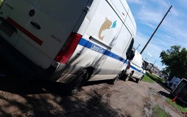 Imagen de Operarios de Litoral Gas, trabajan en la localidad para restablecer el servicio a los vecinos