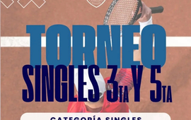 Imagen de Torneo de Tenis de Singles Masculino en 3era y 5ta en Central Argentino