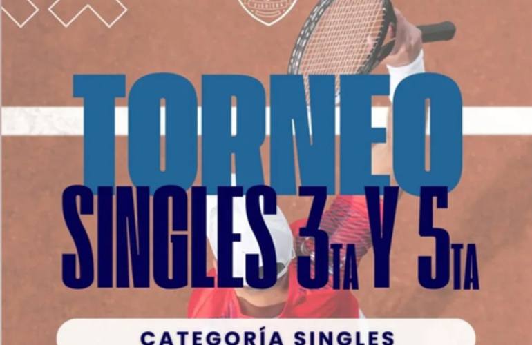 Imagen de Torneo de Tenis de Singles Masculino en 3era y 5ta en Central Argentino