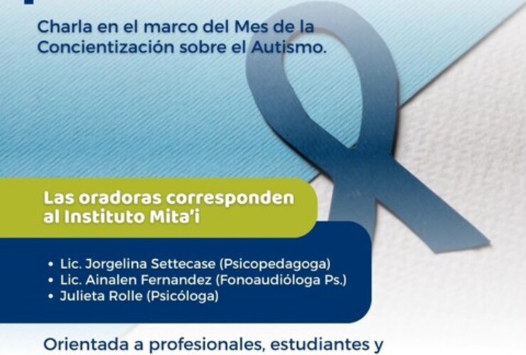 Imagen de Charla sobre autismo en Alvear: Una oportunidad para la concientización y el aprendizaje