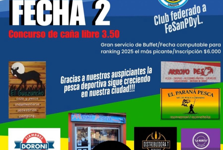 Imagen de El 13/04, fecha 2 Concurso Caña Libre en el Rowing Club