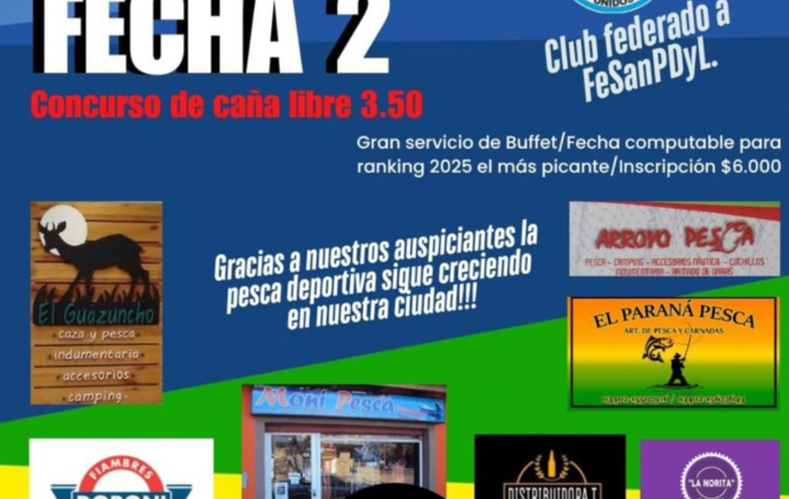 Imagen de El 13/04, fecha 2 Concurso Caña Libre en el Rowing Club
