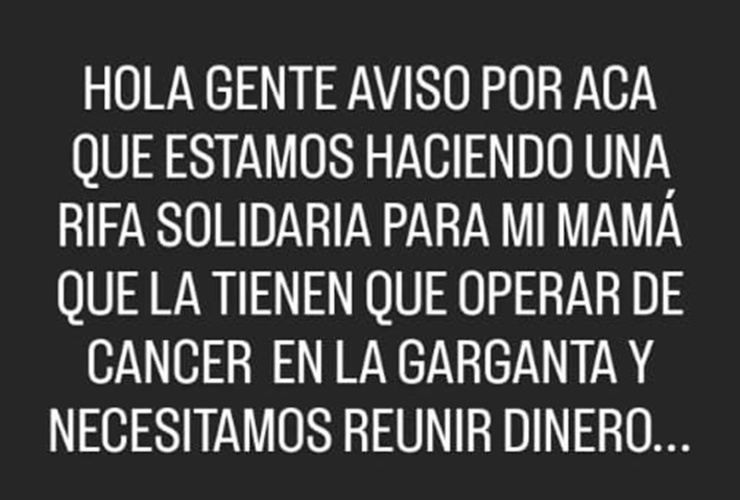 Imagen de Rifa solidaria: Necesitan juntar fondos para operarla