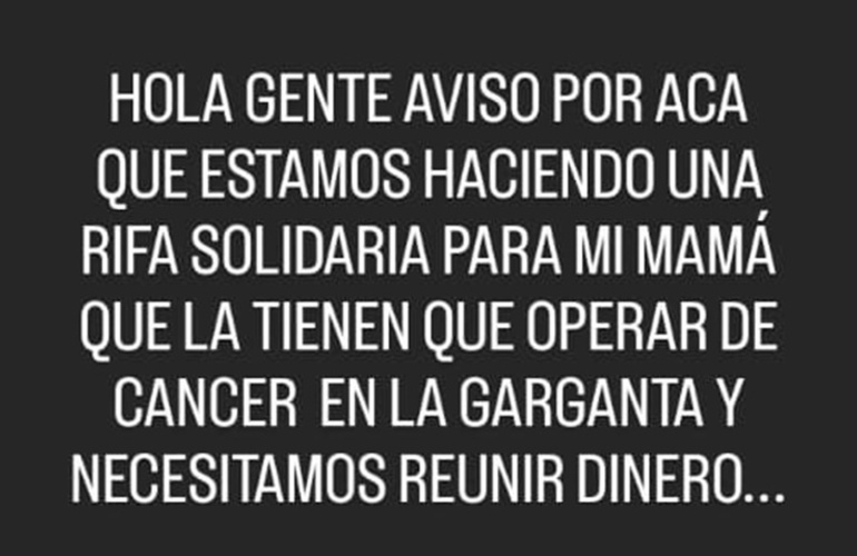 Imagen de Rifa solidaria: Necesitan juntar fondos para operarla