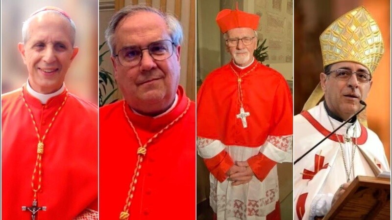 Los prelados Mario Aurelio Poli, Ángel Sixto Rossi y Vicente Bokalic Iglic.