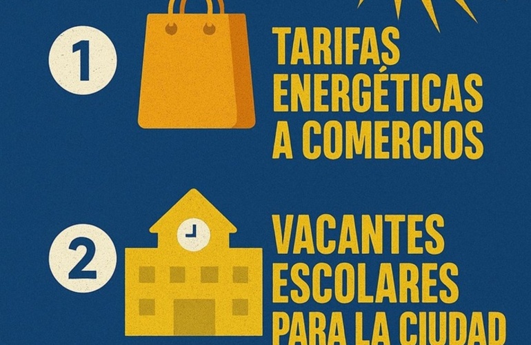 Imagen de Tarifas Energéticas a Comercios y Vacantes Escolares para la ciudad