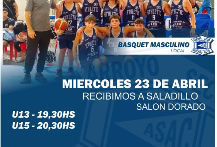 Imagen de Básquet: Mañana jugarán Athletic ante Saladillo en U13 y U15