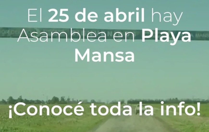 Imagen de Playa Mansa convoca a Asamblea General con renovaci&oacute;n total de autoridades