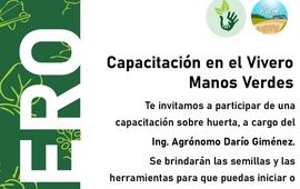Imagen de Pavón: Capacitación en el Vivero Manos Verdes sobre huertas