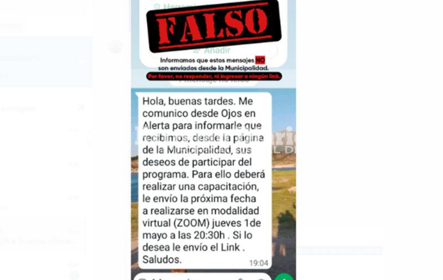 Imagen de ¡Atención!: Se advierte sobre la circulación de mensajes falsos en nombre de la Municipalidad