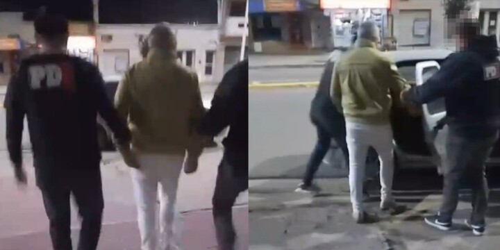 Del Greco, en el patrullero. Las denuncias en su contra fueron atendidas por la Fiscalía.