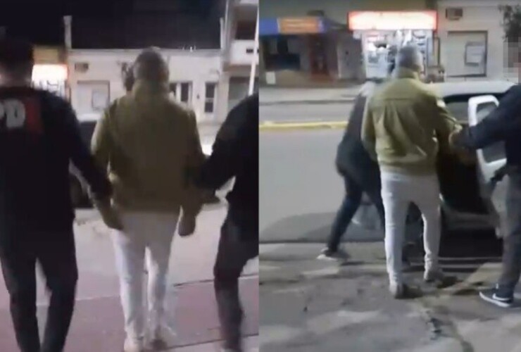 Del Greco, en el patrullero. Las denuncias en su contra fueron atendidas por la Fiscalía.