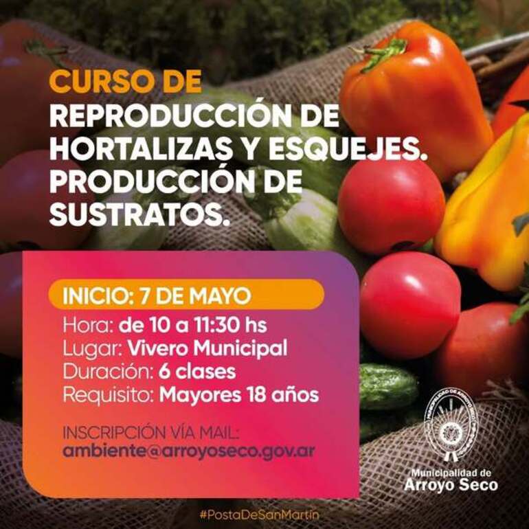 Imagen de Nuevo Curso de Reproducción de Hortalizas y esquejes, y producción de sustratos