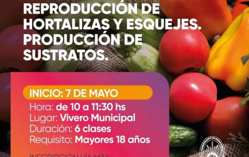 Imagen de Nuevo Curso de Reproducción de Hortalizas y esquejes, y producción de sustratos