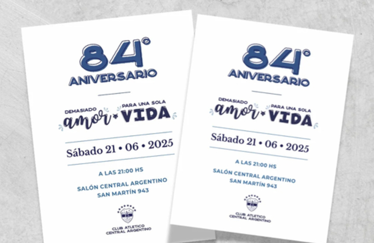 Imagen de En Junio, se viene la Cena 84º Aniversario de Central Argentino