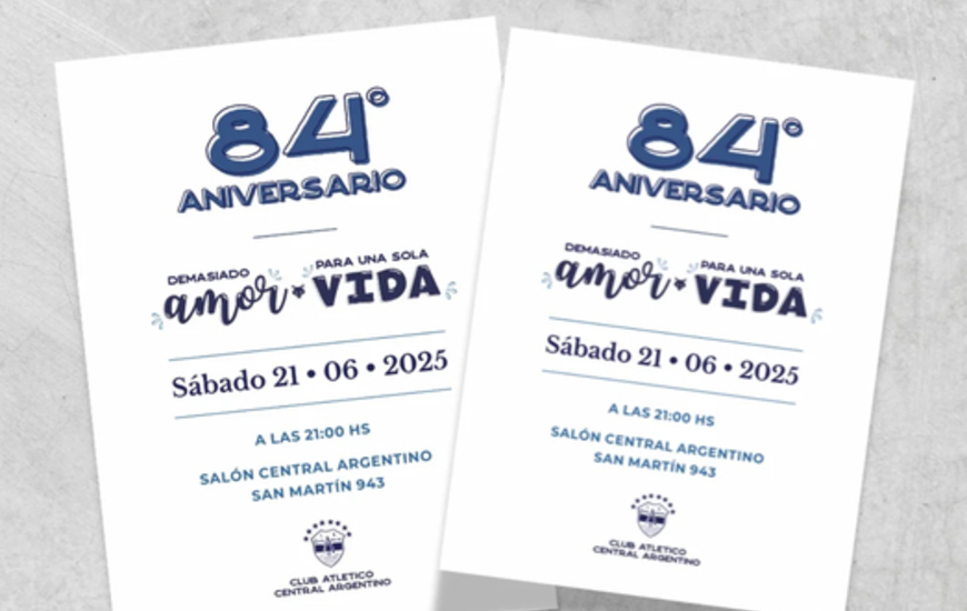 Imagen de En Junio, se viene la Cena 84&ordm; Aniversario de Central Argentino