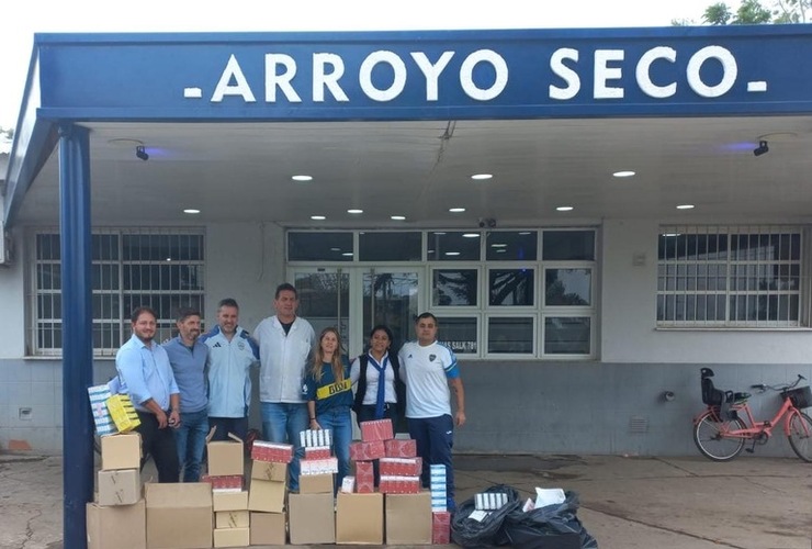 Imagen de La Peña 'Arroyo Seco es de Boca' realizó nueva entrega de medicamentos al Hospital local